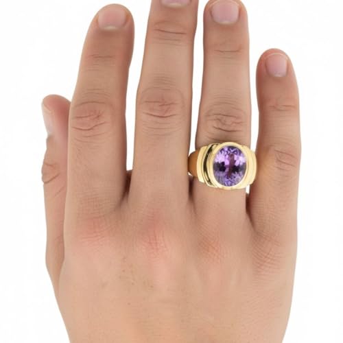 Image of 55Carat Choose Your Color Natural Birthstones 18 K Gold Plated Ring Bold Statement Jewellery Sizes 4-13