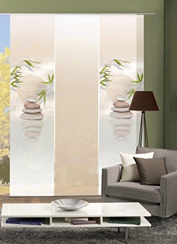 abitiamo 3er-Set Flächenvorhang Buda, 88406-711, bestehend aus Motiv- und Farbverlauf-Flächenvorhängen | je 245x60 cm Cover