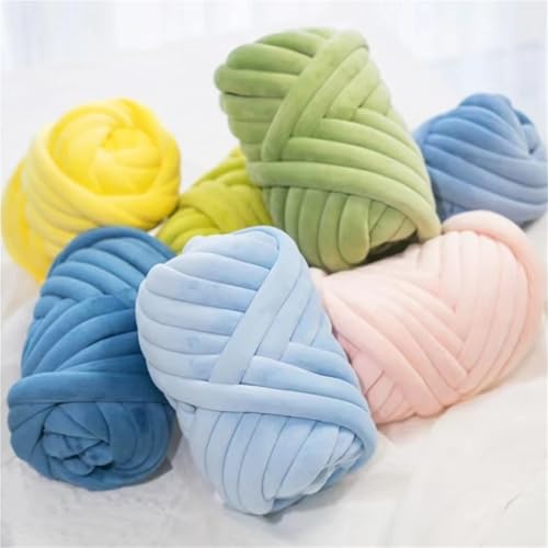 Lanas para crochet sin deshilachar hilo grueso de algodon para tejer sin nudos molestos 4