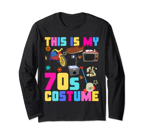 This Is My 70s Costume Retro Funny Vintage men women Seventi Maglia a Manica