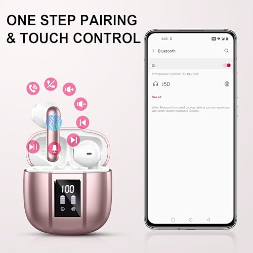 Auriculares-Inalambricos-Bluetooth-Auriculares-Bluetooth-53-48H-Estereo-HiFi-Cascos-Inalambricos-Bluetooth-con-Reduccion-de-Ruido-Comodidad-Ligera-Carga-Rapida-USB-C-oro-rosasegunda-generacion