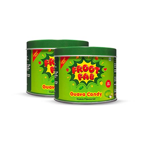 Image of CandyVille FrootFab Guava Candy Tin (680g - Pack of 2) | Refreshing Guava Flavoured | After Meal | Fruit Flavoured Candy Tin
