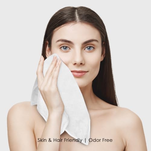Image of HOUSSE Microfiber Face Towels | Ultra Absorbent, Odour-Free, Quick Dry 550 GSM Face Towel for Home, Gym, Travel, Running and Personal Use | 30x30 cm | Set of 4 in One Colour (Snow White, Pack of 4)