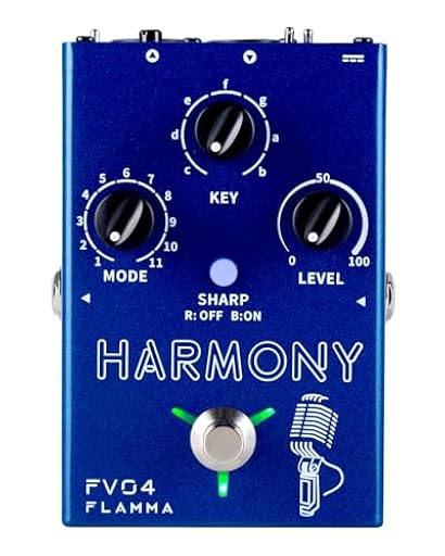 FLAMMA FV04 - Pedal de armonía vocal, procesador de efectos vocales, armonizador de micrófono de voz con reverberación, 12 tonos con 11 modos de armonía diferentes, todo en uno para grabación de | Ya disponible en tu tienda friki favorita! En mundofriki.es!