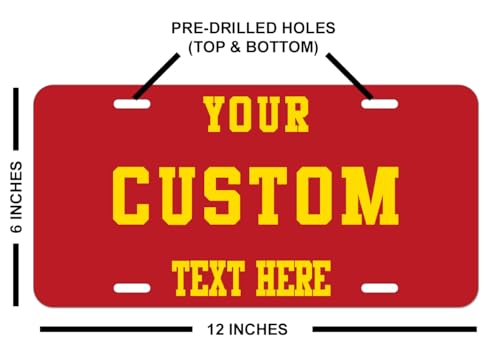 Custom Car License Plate, Personalized Car Front Plate, Aluminum 6x12 Inch Fade Resistant Printed in The USA - Thumbnail 3