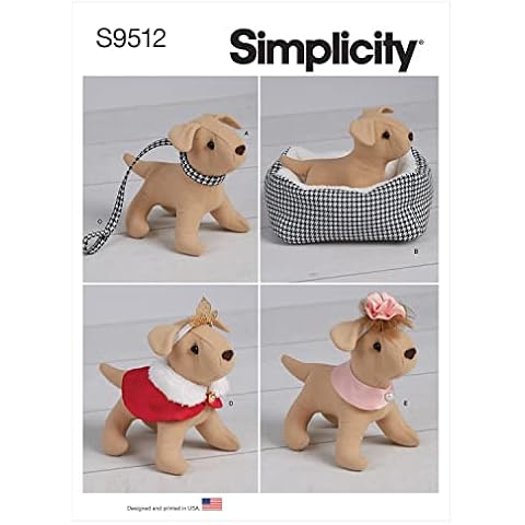 Simplicity Plush Animal Sewing Pattern Kit S9512 Cover