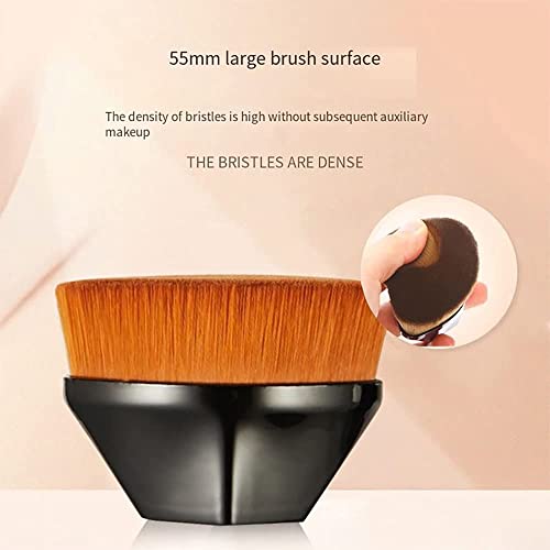 ieron 2 Pieces Foundation Brush for Liquid Makeup Petal Traceless Makeup Brush Portable Foundation Makeup Brush Beauty Tool (Pink,Black) - Image 4