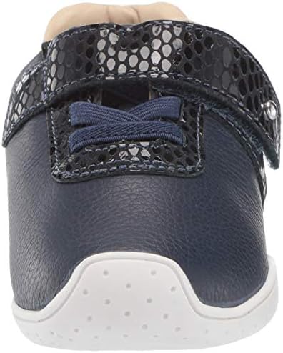 Marc Joseph New York Kid's Toddlers Baby Boys/Girls Genuine Leather Made in Brazil Velcro Strap Shoe, navy grainy, 8 M US Toddler | Image 1