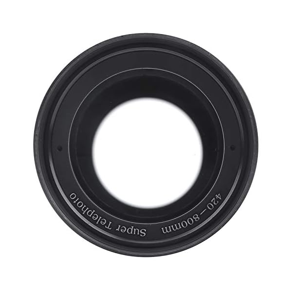 Teleskopobjektiv, 420-800 mm F8.3-16 Zoom-Teleobjektiv mit manueller Fokussierung, für Canon EF-Mount-Kameras(Black)