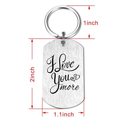 Resdink I Love You More Keychain Gifts For Girlfriend Wife Husband Boyfriend, Birthday Valentine's Anniversary #TOP1