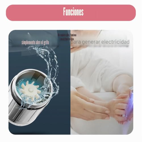 Accesorios para grifos con luces automáticas sin usar baterías 5