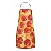 3D Pizza Pepperoni nadruk fartuchy kuchenne dla kobiet, fartuch na szyję z kieszenią, fartuchy kuchenne do gotowania pieczenia ogrodnictwa, unisex