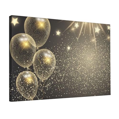 Toile murale ballons dorés Ousika, affiche d'œuvre d'art haut de gamme