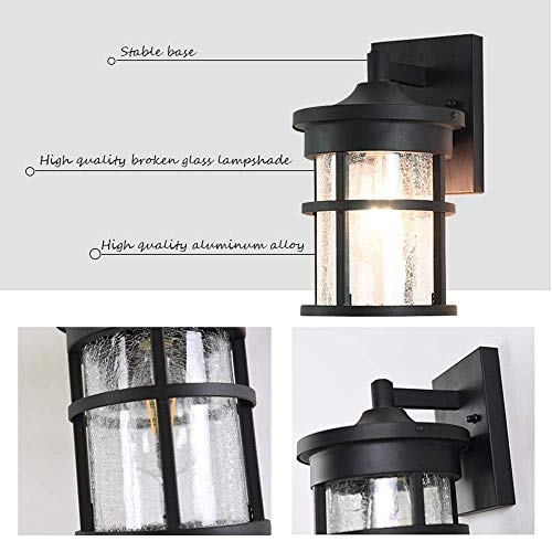 Lumière murale extérieure LED style industriel en verre et métal rétro - 5