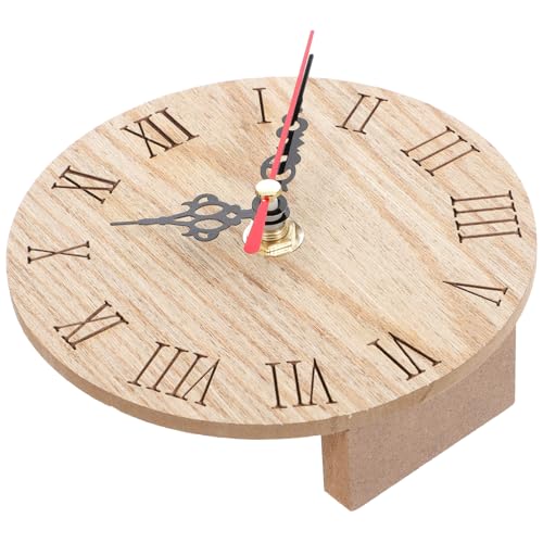 Cabilock pequeño Reloj Relojes de Mesa Desk Clock sordina decoración Vintage Relojes de Pared Viejo casa electrónico revisado no Reloj de Pared Colgante decoración de Reloj de Pared Madera