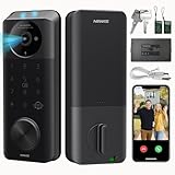 Video Smart Lock with Camera & Doorbell, 6-in-1 Keyless Entry Door Lock with Fingerprint, IP65 Waterproof, App Remote, Built-in WiFi Smart Deadbolt for Front Door (6-in-1 Intelligent Door Lock)