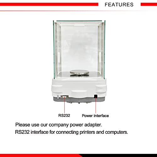 Ucla Scientific Analytical Balance 220G0.1Mg Precision Lab Scale 0.0001G Digital Gn Dwt Mg Unit Analytical Scale Rs232 Ucla Interface Laboratory Electronic Balance Lcd Display With Glass Windshield #TOP6