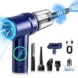 Lottsall 3 in 1 Handstaubsauger, Powercleany Handstaubsauger Akku der Stark Saugen/Blasen, Mini Staubsauger für den Büro, Auto, Tastatur Reinigung, Haus