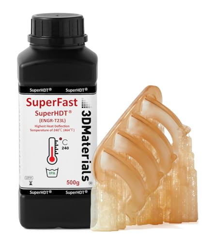 SuperHDT 3D Printer Resin 464°F, 500g Amber by 3DMaterials