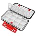 OriGlam Fishing Tackle Storage Box, Double Sided Waterproof, 16 Compartments, Fishing Lure Box Storage Containers (Black)