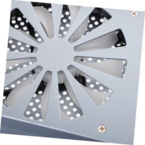 Base para portátil con ventiladores doble y diseño ajustable gris miniatura 3