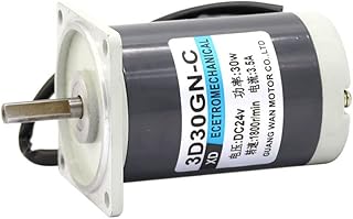 Davitu DC Motor - 30W Permanent Magnet DC Motor 24V High Speed Small Motor Reversing Speed Adjustable Motor Small Generator - (Speed(RPM): 24V-1800rpm)