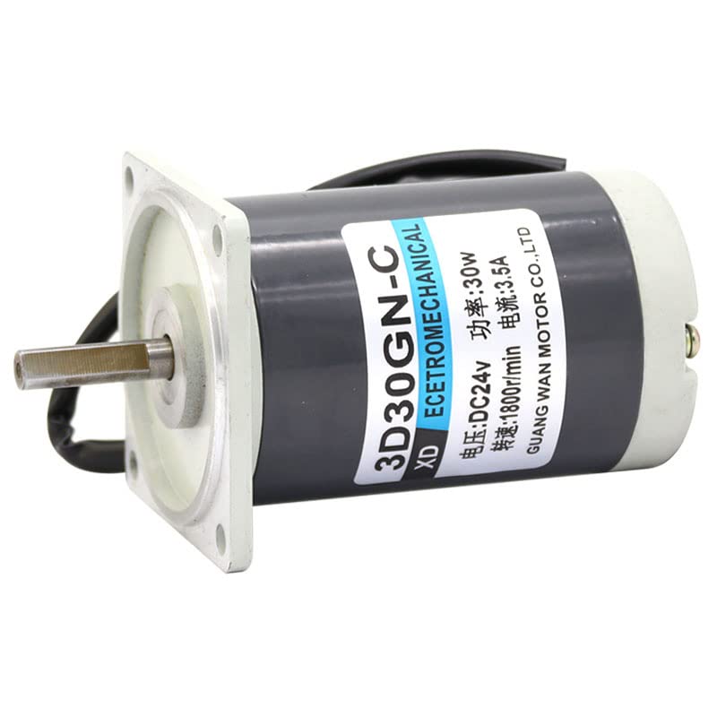 Davitu DC Motor - 30W Permanent Magnet DC Motor 24V High Speed Small Motor Reversing Speed Adjustable Motor Small Generator - (Speed(RPM): 12V-1800rpm)