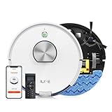 ILIFE L100 Dry & Wet LiDar Robotic Vacuum Cleaner with Laser Navigation (2600Pa Strong Suction), Multiple Floor Mapping,Auto Resume Cleaning with Continuous Cycle,Side Brush Frequency,Suction & Water Control,Carpet Boost,Room Wise Cleaning,Alexa,GH, Remote Control,Go/NoGo Zone,Anti Stuck Sensors for Error Fault Correction,HoneyComb Cellular Dust Tank, Cliff Detection with Electronically Controlled Water Tank, Roller Based Sillicon Brushes, Remote Control,4 Layer Filter to Clear Pollen Allergic
