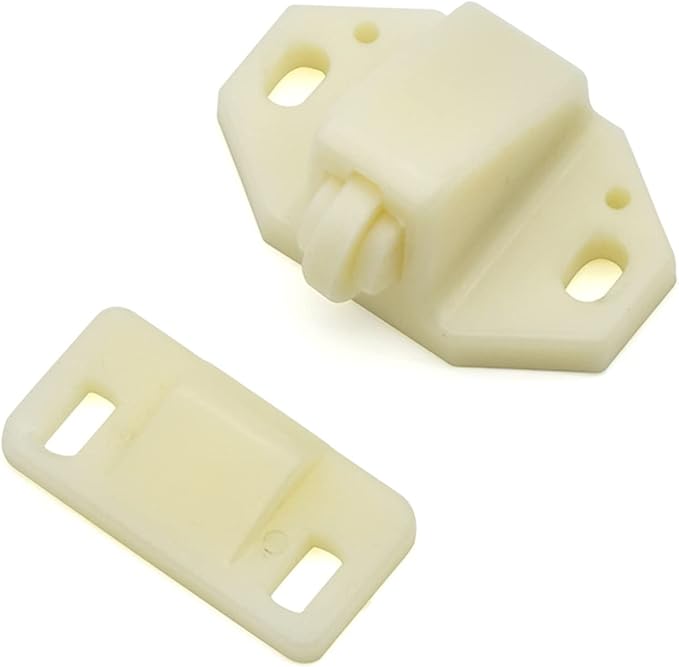 Boat Door Latch Plastic Arrowhead Catch YuanHolumid 3Pcs White Marine Boat Ball Catch Door Cupboard Spring Back Plates Roller Latch Plastic 1051577 Boat Cabinet Latch Cabinet Door Latch White - View #6
