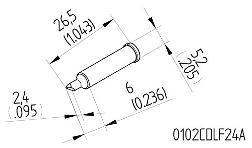 ERSA Ersadur Punta Di Saldatura Ad Alte Prestazioni Per I-tool – Scalpello Asimmetrico 2,4 Mm, Dritta, Lunga Durata