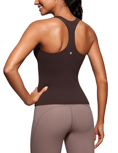 Image of CRZ YOGA Butterluxe Racerback Tank Tops | Light Support, Built in Bra, Removable Pads, Yoga, Extremely Soft, Scoop Neck, for Women