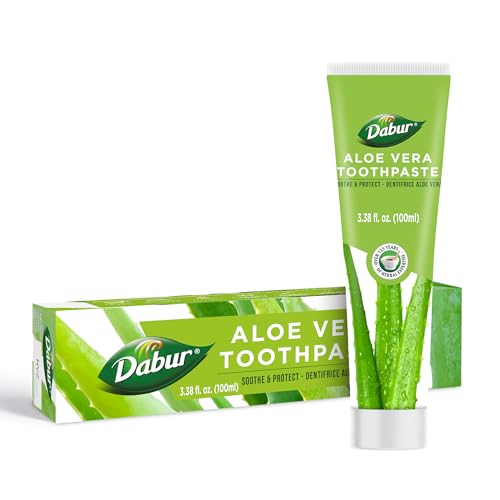 Dabur Herbal Aloe Vera Toothpaste, Natural & Fluoride-Free Oral Care,