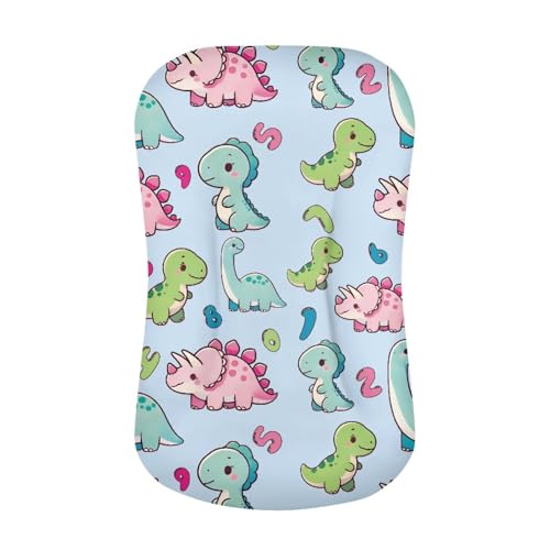 Image of ZOUTAIRONG Soft Bassinet Sheets Digital Dinosaur Design Comfy Polyester Cradle Sheets for Baby Boys Girls Universal Fit for Most Cradle and Bassinet Mattress