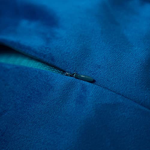 Hybd Plush Shaggy Duvet Cover Queen Size, Fluffy Comforter Cover Set ,Luxury Ultra Soft Velvet Bedding Sets 3 Pieces (90 X 90 Inchs Duvet Cover,2 Pillowcases) Zipper Closur Navy Blue #TOP4
