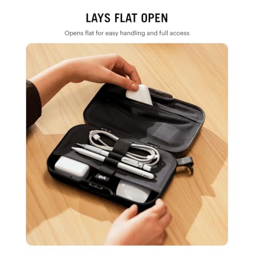 Image of DailyObjects Slate Park Tech Organiser | Travel Digital Accessories Storage Bag | Compact Travel Case for Camera Cables, Chargers, Memory Cards & Accessories | Durable & Stylish Storage Pouch