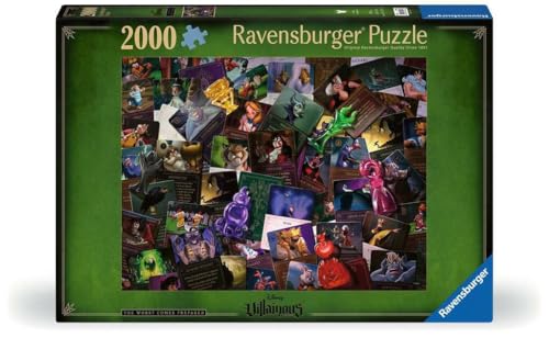 Ravensburger - Disney Villainous - 2000 Piece Jigsaw Puzzle - All The Villains in One Place - Beautifully Illustrated Disney Villains - Premium Quality - Ideal Gift - Puzzles for Adults