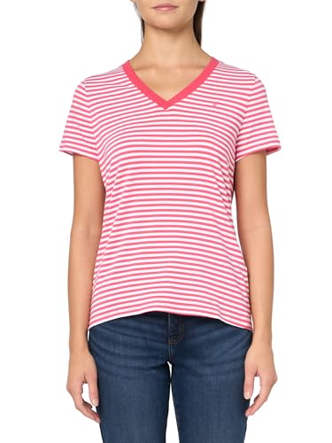 Image of Nautica Women's Solid V-Neck Short Sleeve T-Shirt Shirt