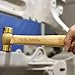 REAL STEEL Drop Forged Solid Brass Non-Sparking Hammer 20 Oz, Hickory Wood Handle 0421