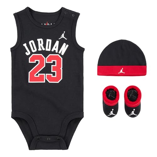 Nike Jordan 23 Ensemble de chaussettes en jersey sans capuche, Noir, 6/12 mois