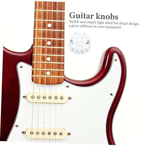 Wakauto 4Pcs Botão De Volume De Baixo Botões De Guitarra Transparentes Botão De Controle De Baixo Bo