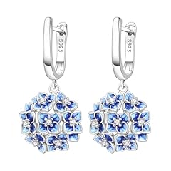 Silver,1.34in-Blue Hydrangea