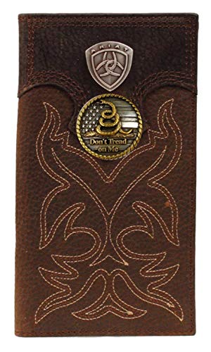 Custom Don't Tread On Me Premium Shield long wallet brown.