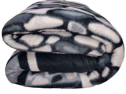 Image of Winter Soft Single Bed Warm Woolen Blend Fleece Blanket Cover | Quilt Cover | Razai Cover with Zipper, Size- 90 x 54 in, Color- Gray, Single Bed Size (90x54, Gray)