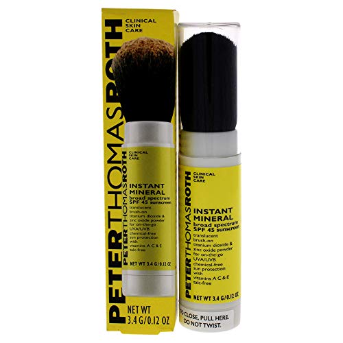 Peter Thomas Roth Instant Mineral Broad Spectrum SPF 45 Sunscreen, Brush-On Sunscreen Powder for On-the-Go UVA/UVB Protection