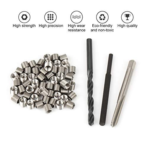 50pcs Thread Repair Installation Kit Stainless Steel Helicoil Type Set M2.5 x 2D