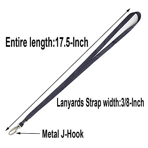 Black Bulk Lanyards for Id Badges Nylon Neck Flat Lanyard Swivel Hook clips - Image 4