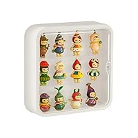 Clear Display Case for Figures,Wall-Mounted Doll Storage Box,Adjustable Display Stand Clear Acrylic Display Box with Door Dust and Moisture Proof Suitable for Lego Collectibles Action Figures Pop Mart