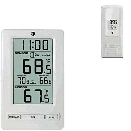 Ambient Weather 8-Channel Wireless Thermometer with Min/Max Display WS-0802
