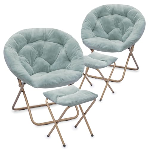 SFIHOME Cozy Saucer Chair, Living Room Chair, Faux Fur Soft