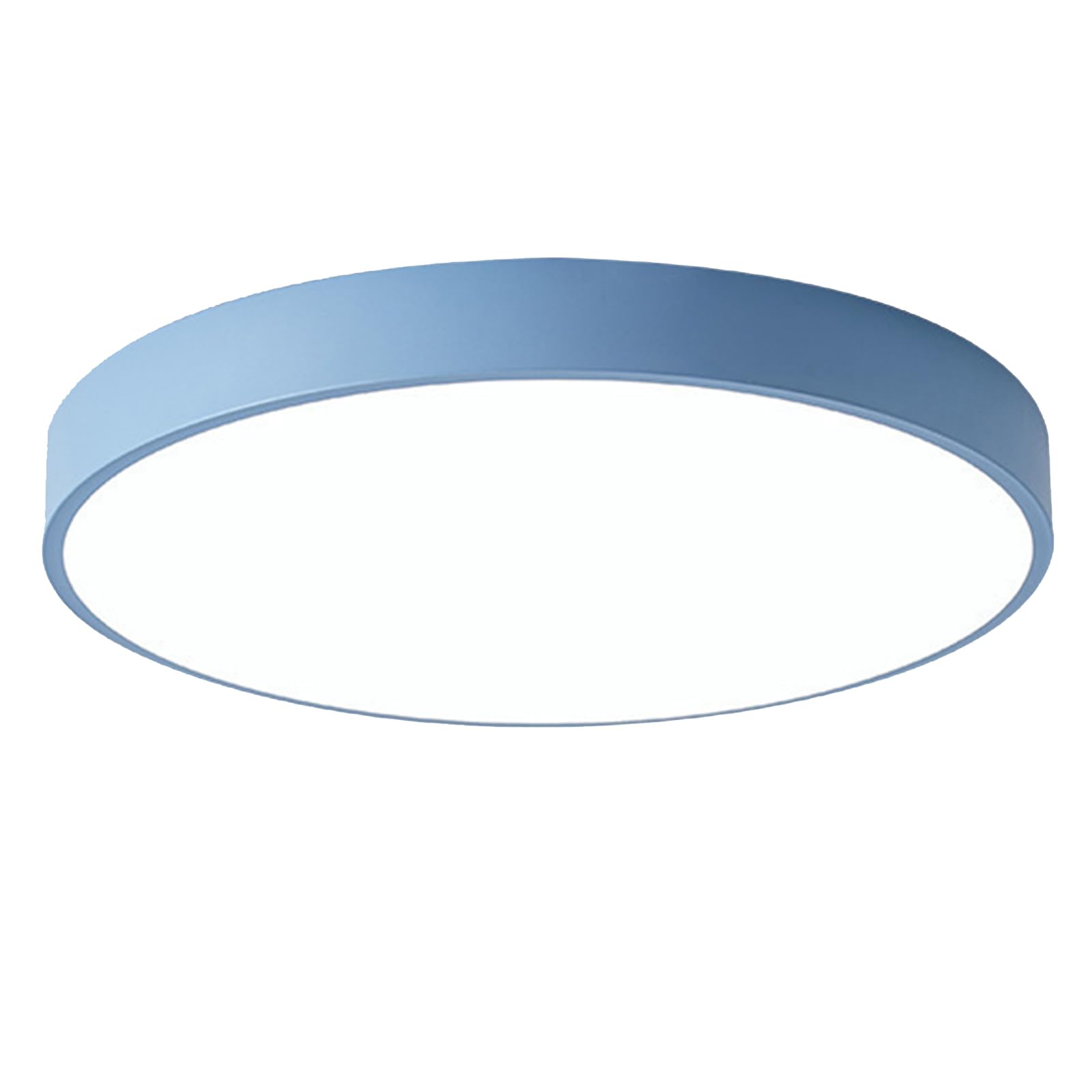 HXYSXHJUO Round Macaron LED Ceiling Light, Flush Mount Children's Room Lamp Nordic Modern Lighting for Nursery, Kids Bedroom, Dining Room,Blue+Stepless Dimming-50cm 36W
